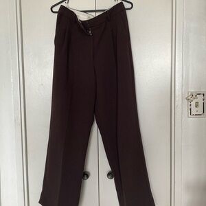 Wilfred Crepette Effortless pant in rich mocha brown